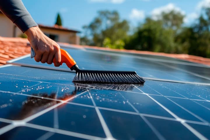 Limpieza de paneles solares en Ourense